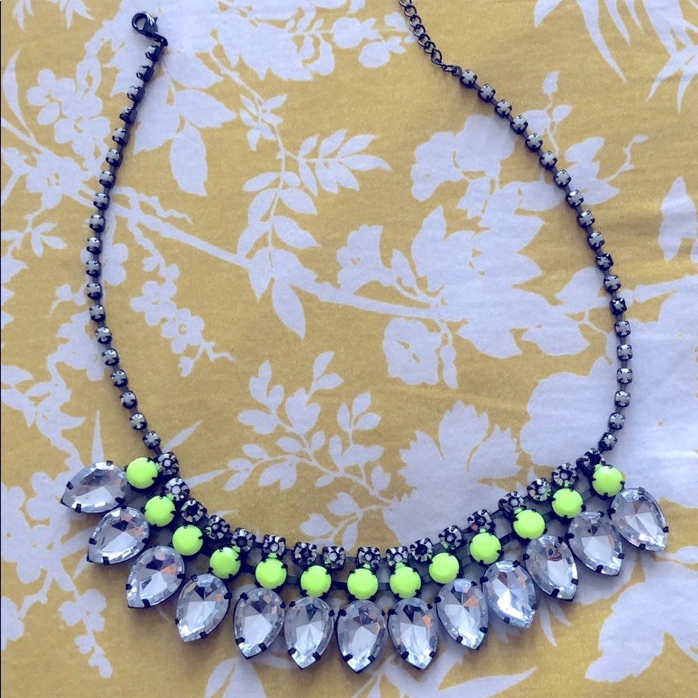 Lime green stones necklace